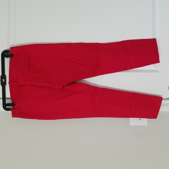 J.Crew Mercantile red ankle pants with side zipper size 10 - Picture 3 of 8